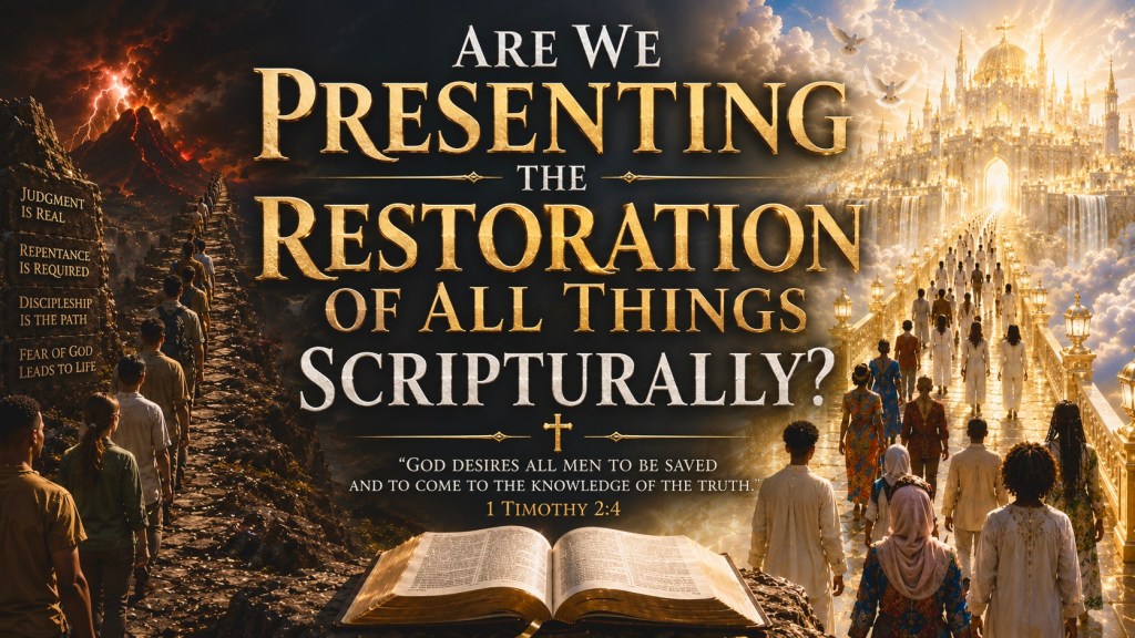 Are We Presenting the Restoration of All Things&nbsp;Scripturally?